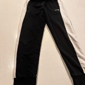 Puma Black and Off White Joggers